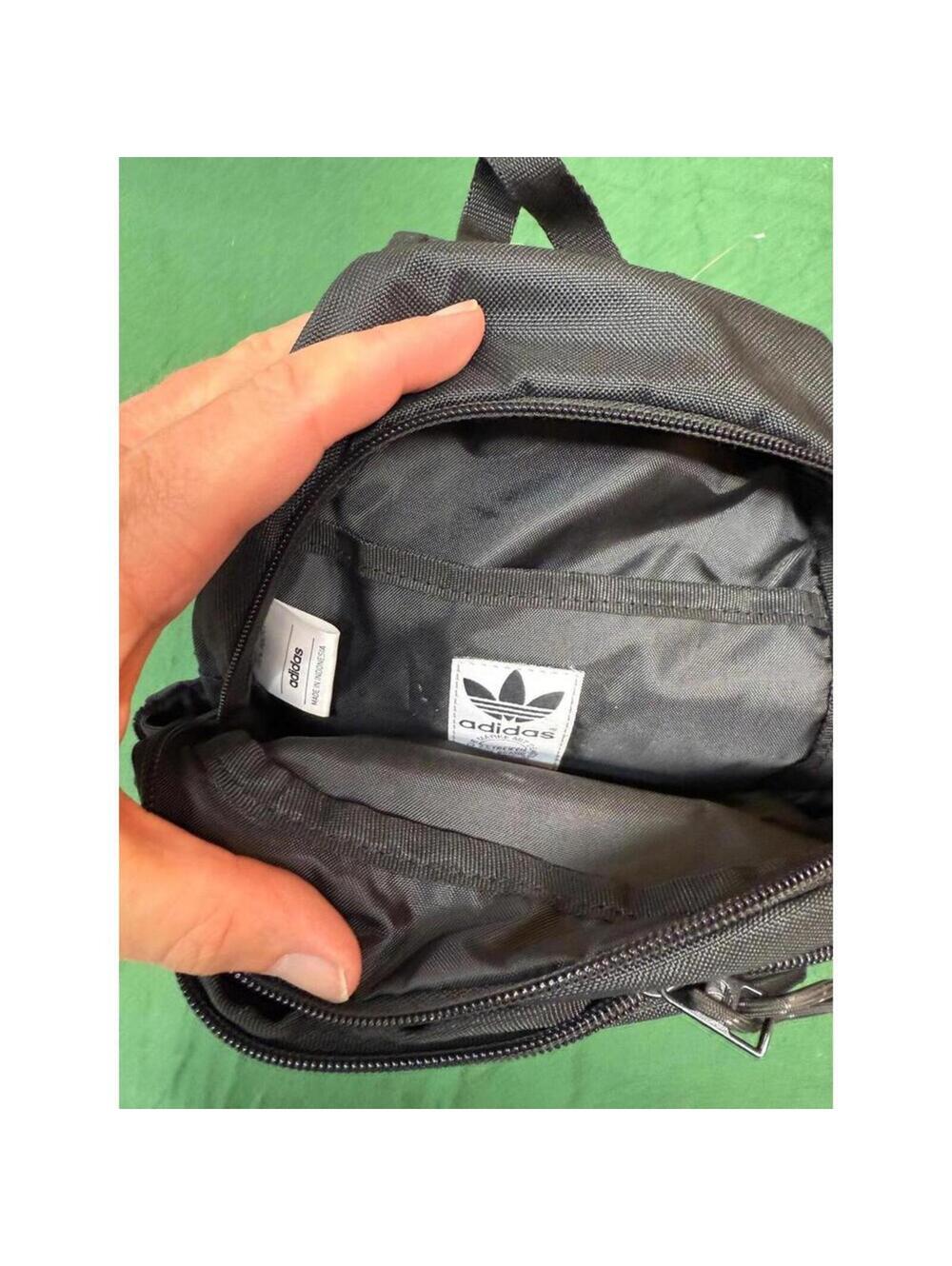 Adidas Sling Backpack Lot of 2 Mini Crossbody Bags Insulated Gray Black
